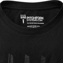 Pitchfork Trident Print T-Shirt - Black - 2XL