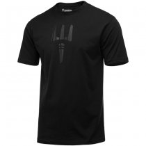 Pitchfork Trident Print T-Shirt - Black