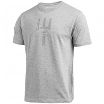 Pitchfork Trident Print T-Shirt - Heather Grey