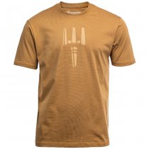 Pitchfork Trident Print T-Shirt - Coyote - L